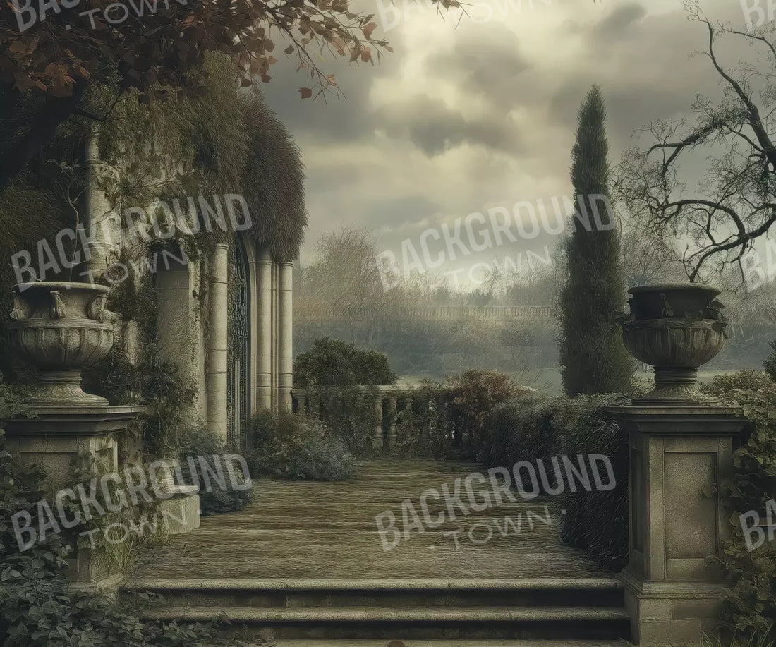 Abandoned Garden Overlook 5’X4’2 Fleece (60 X 50 Inch) Backdrop