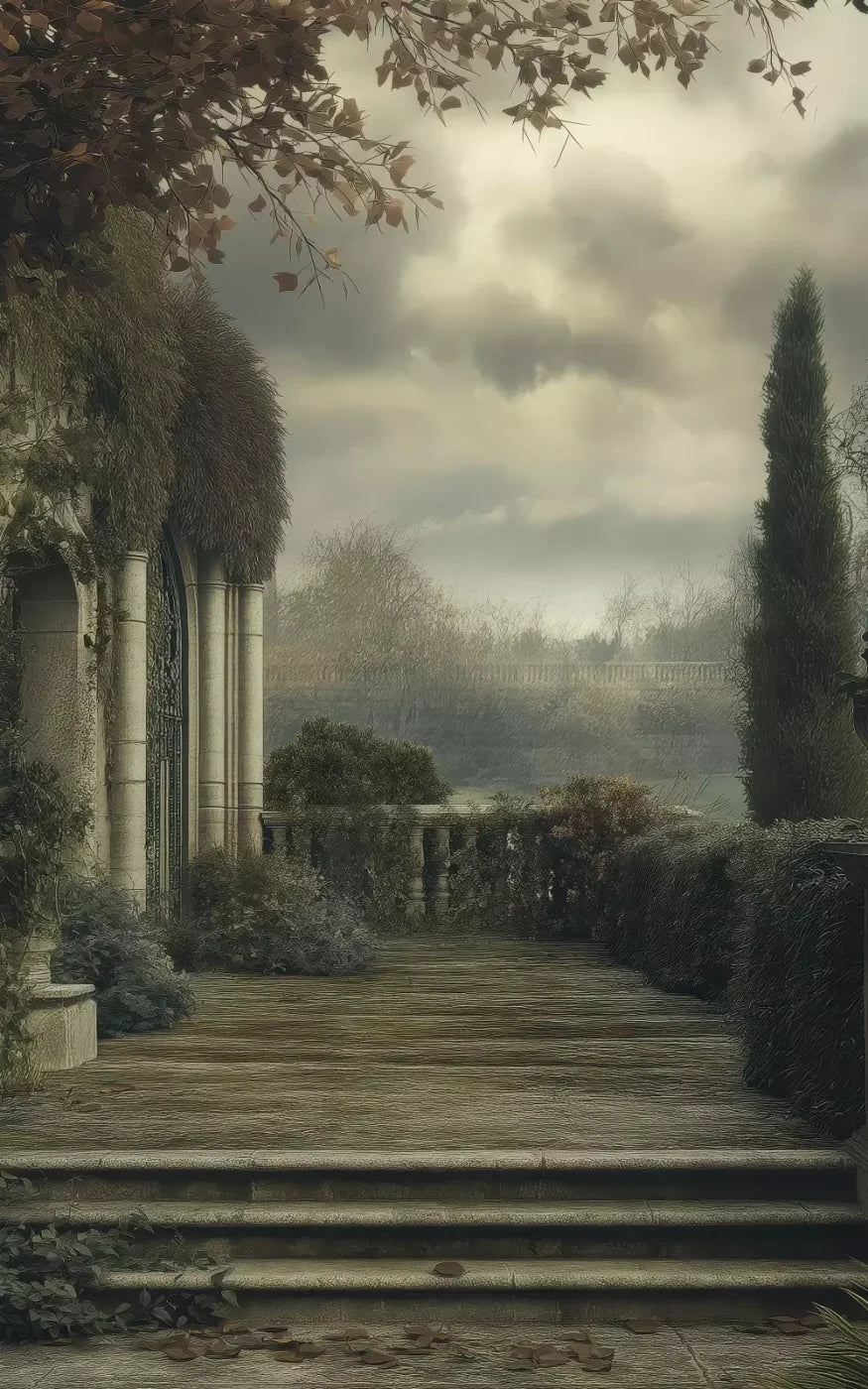 Abandoned Garden Overlook 5’X8’ Ultracloth (60 X 96 Inch) Backdrop