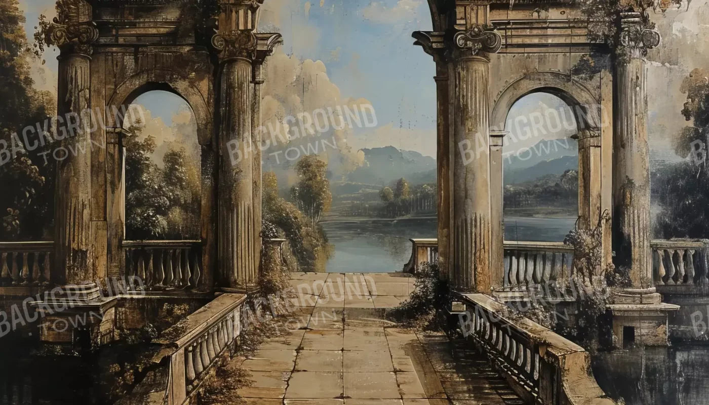 Abandoned Garden Walkway 14’X8’ Ultracloth (168 X 96 Inch) Backdrop