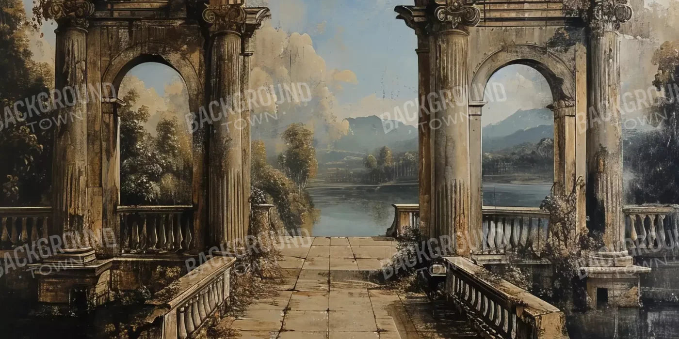 Abandoned Garden Walkway 20’X10’ Ultracloth (240 X 120 Inch) Backdrop