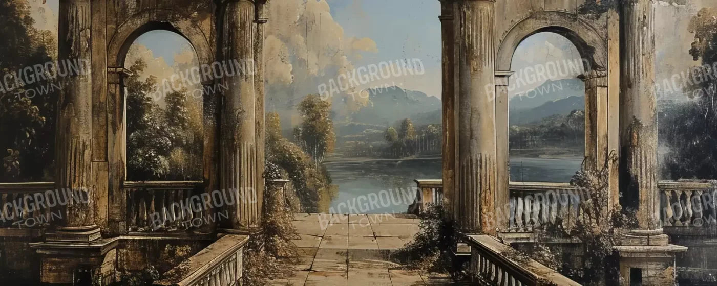 Abandoned Garden Walkway 20’X8’ Ultracloth (240 X 96 Inch) Backdrop