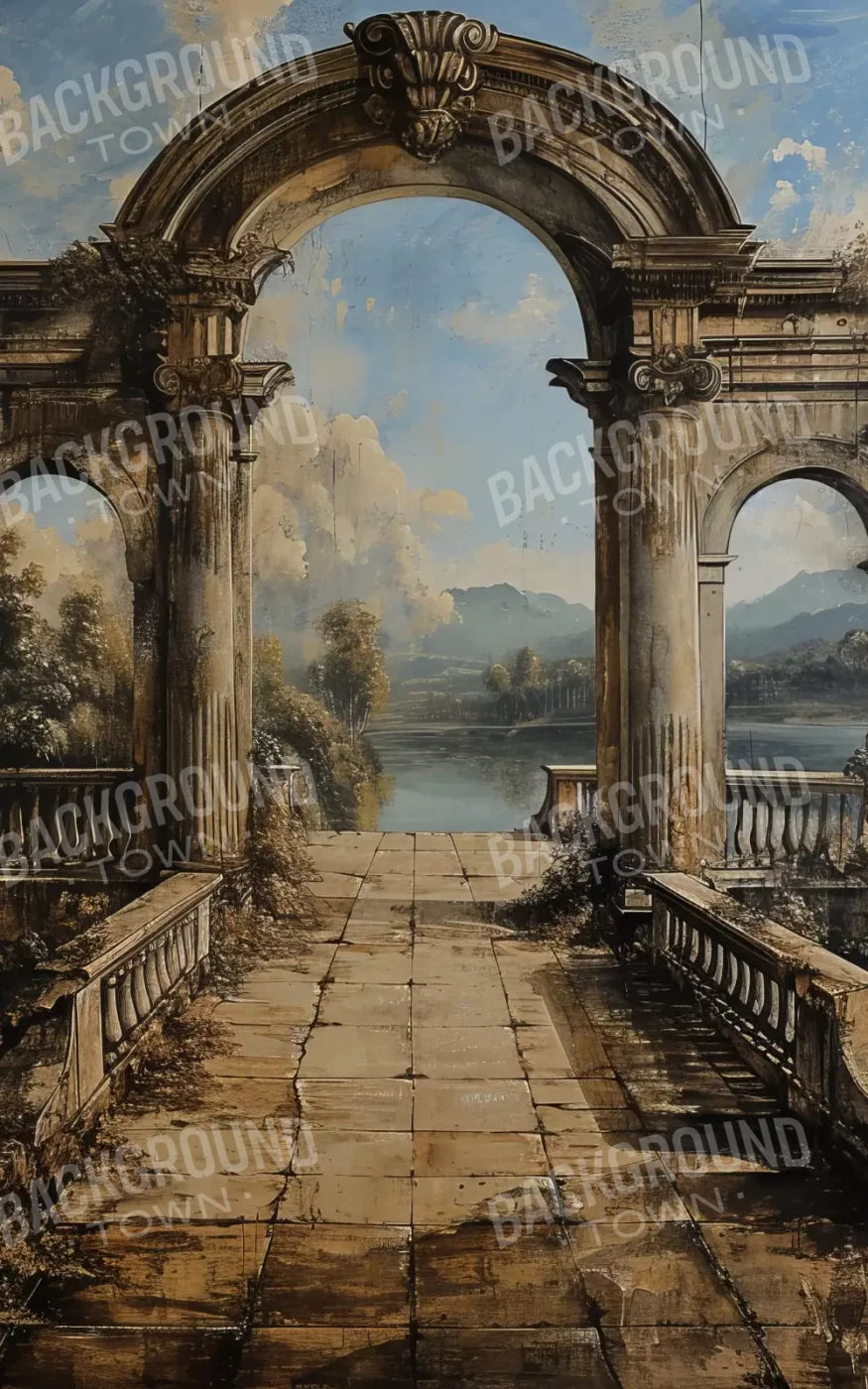 Abandoned Garden Walkway 5’X8’ Ultracloth (60 X 96 Inch) Backdrop