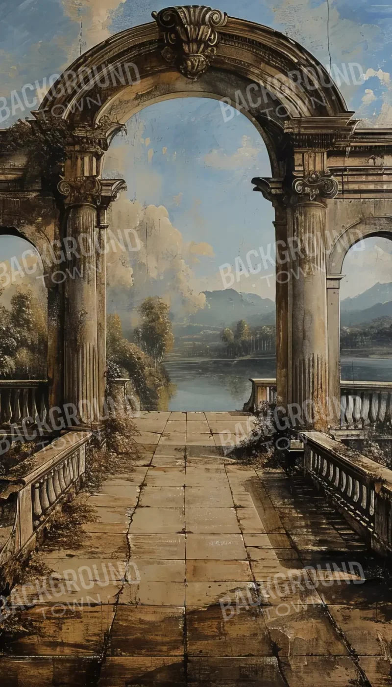 Abandoned Garden Walkway 8’X14’ Ultracloth (96 X 168 Inch) Backdrop