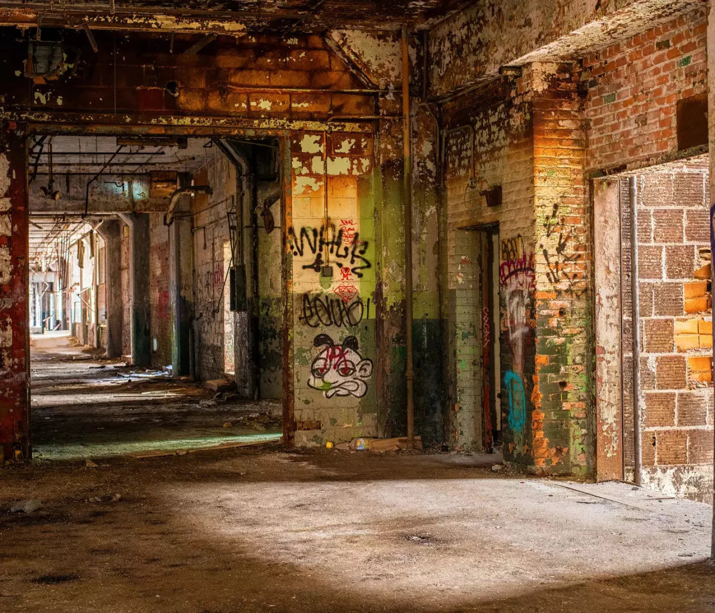 Abandoned Halls 12X10 Ultracloth ( 144 X 120 Inch ) Backdrop
