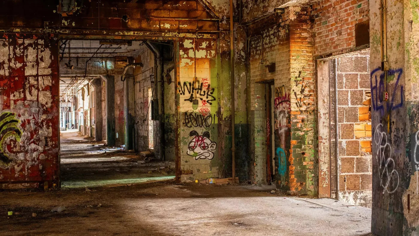Abandoned Halls 14X8 Ultracloth ( 168 X 96 Inch ) Backdrop