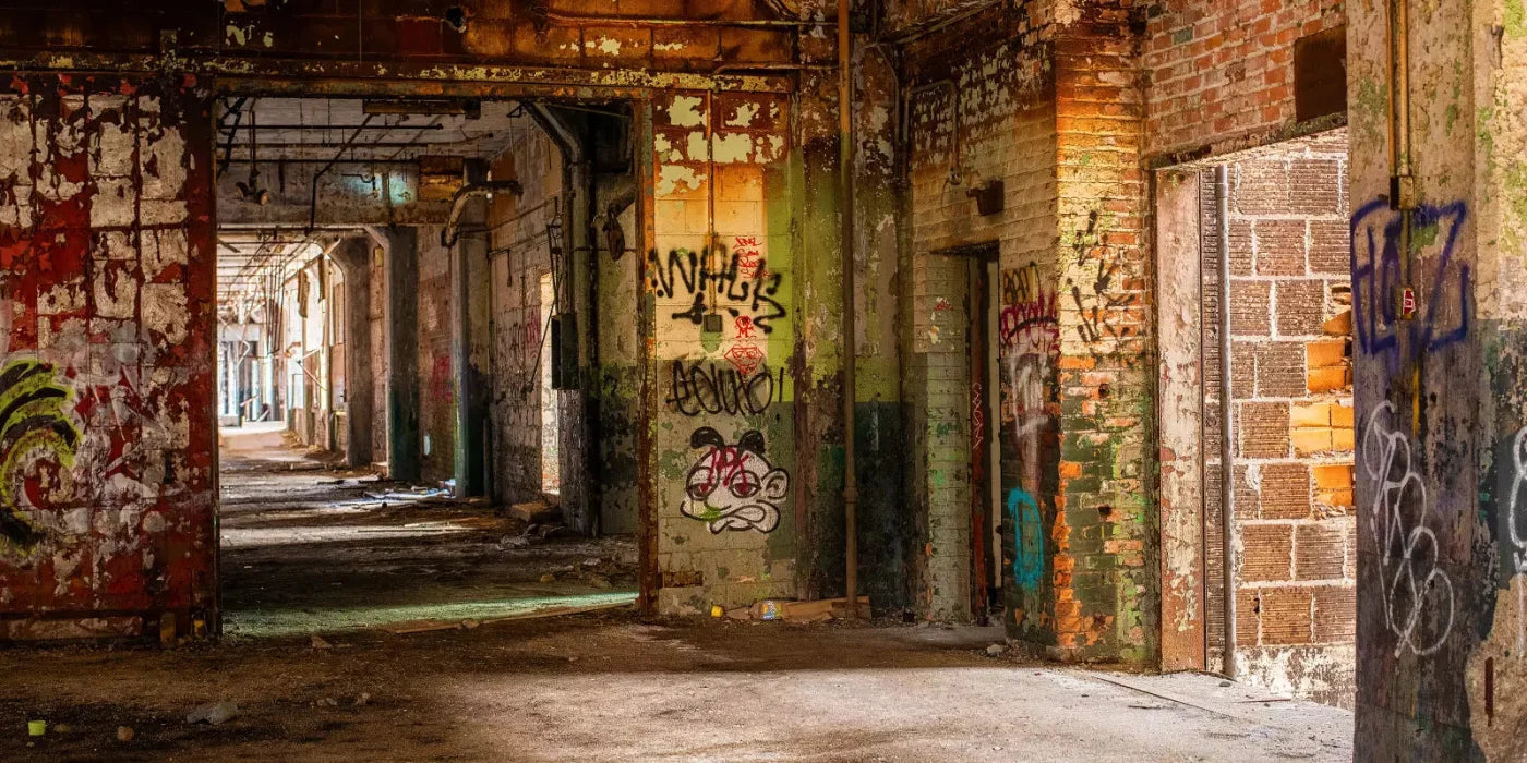Abandoned Halls 20X10 Ultracloth ( 240 X 120 Inch ) Backdrop
