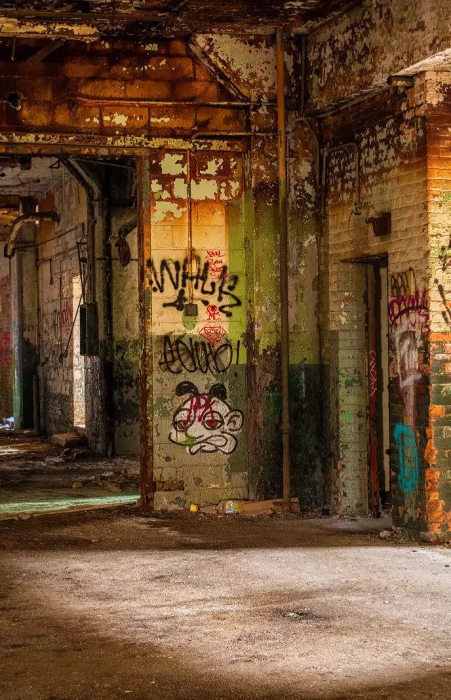Abandoned Halls 8X12 Ultracloth ( 96 X 144 Inch ) Backdrop
