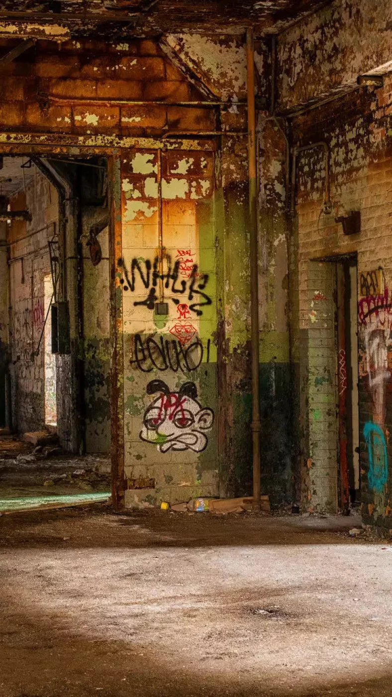 Abandoned Halls 8X14 Ultracloth ( 96 X 168 Inch ) Backdrop