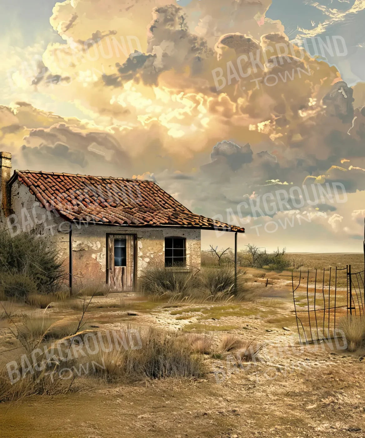 Abandoned House In The Desert 10’x12’ UltraCloth (120 x 144 inch) Backdrop
