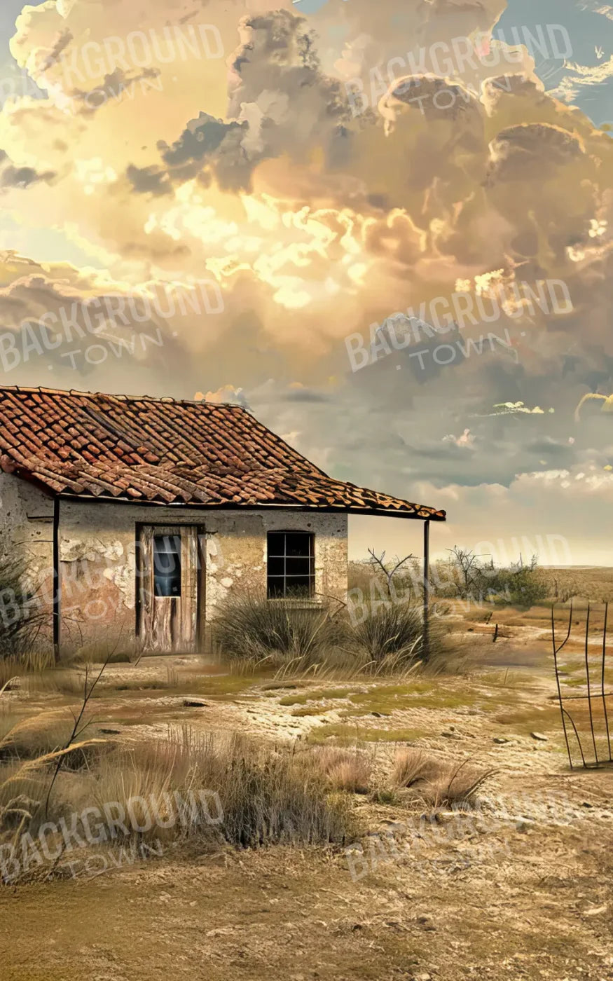 Abandoned House In The Desert 5’x8’ UltraCloth (60 x 96 inch) Backdrop