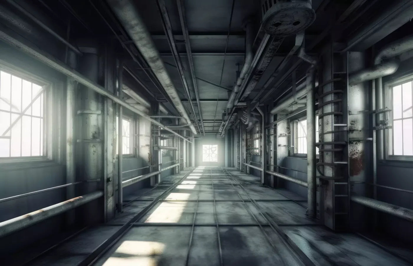 Abandoned Station 12X8 Ultracloth ( 144 X 96 Inch ) Backdrop