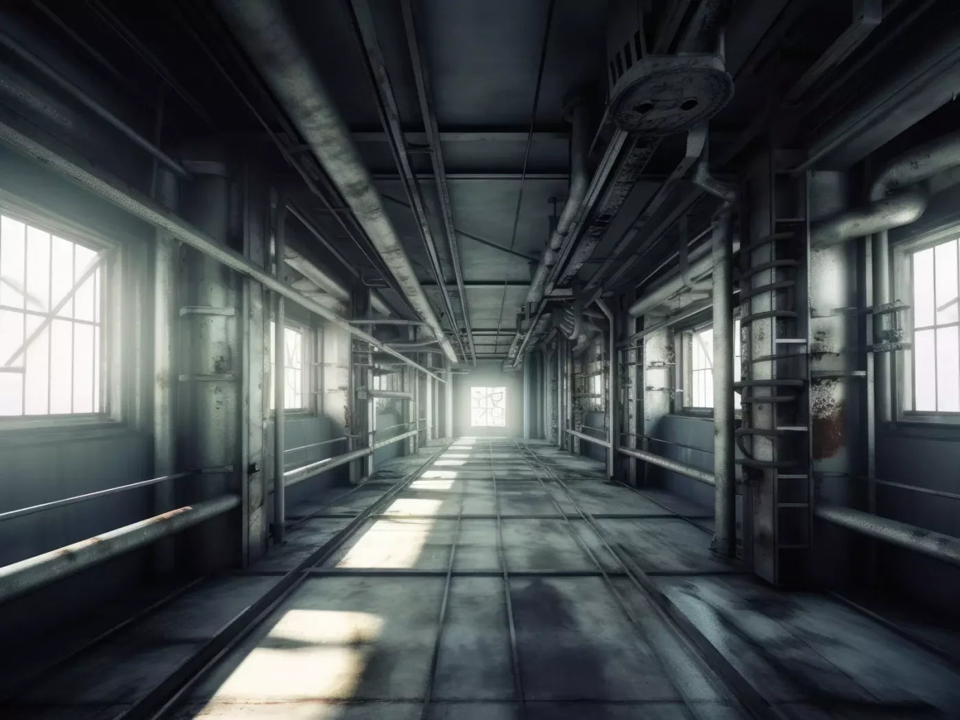 Abandoned Station 7X5 Ultracloth ( 84 X 60 Inch ) Backdrop