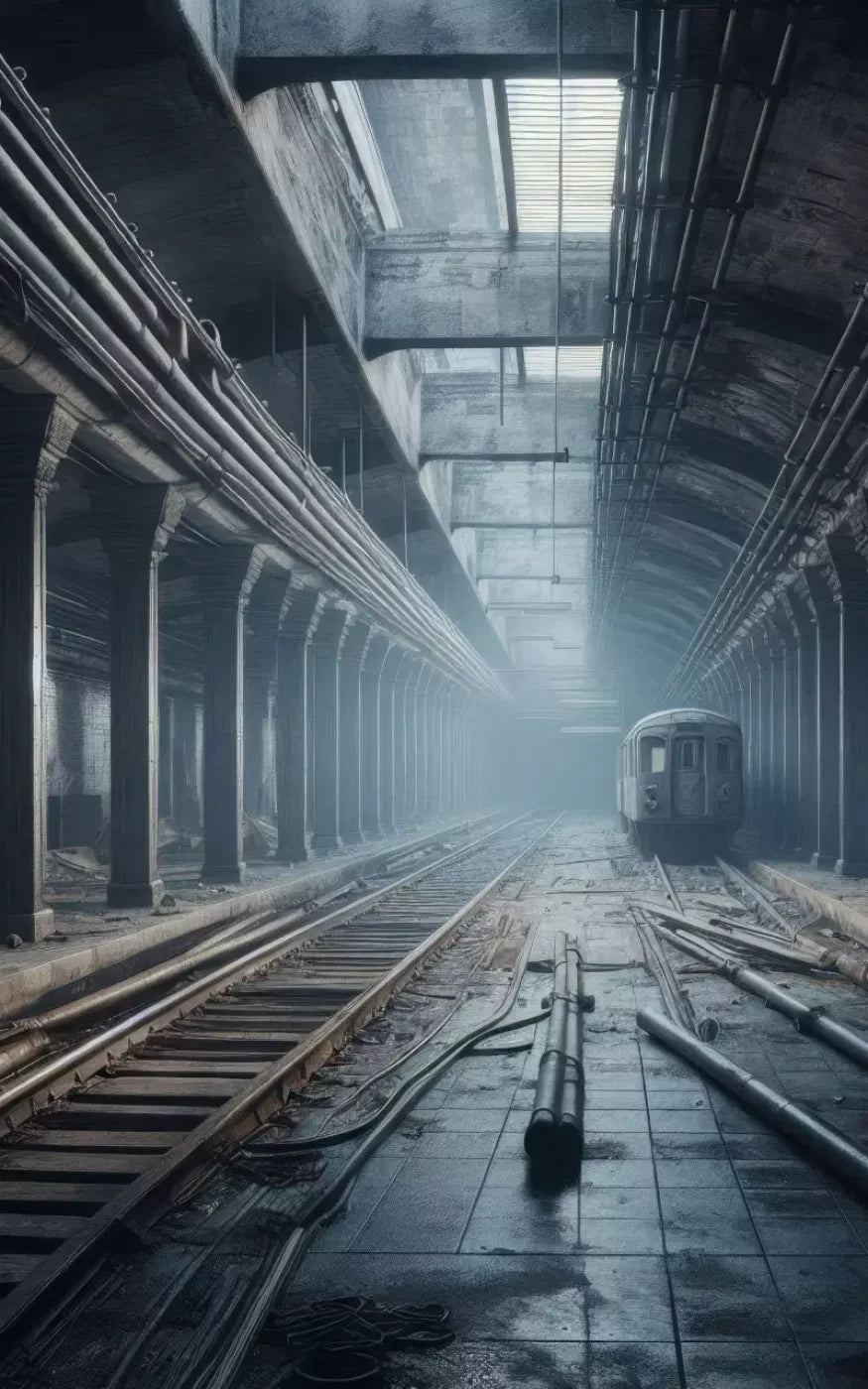 Abandoned Subway 10’X16’ Ultracloth (120 X 192 Inch) Backdrop