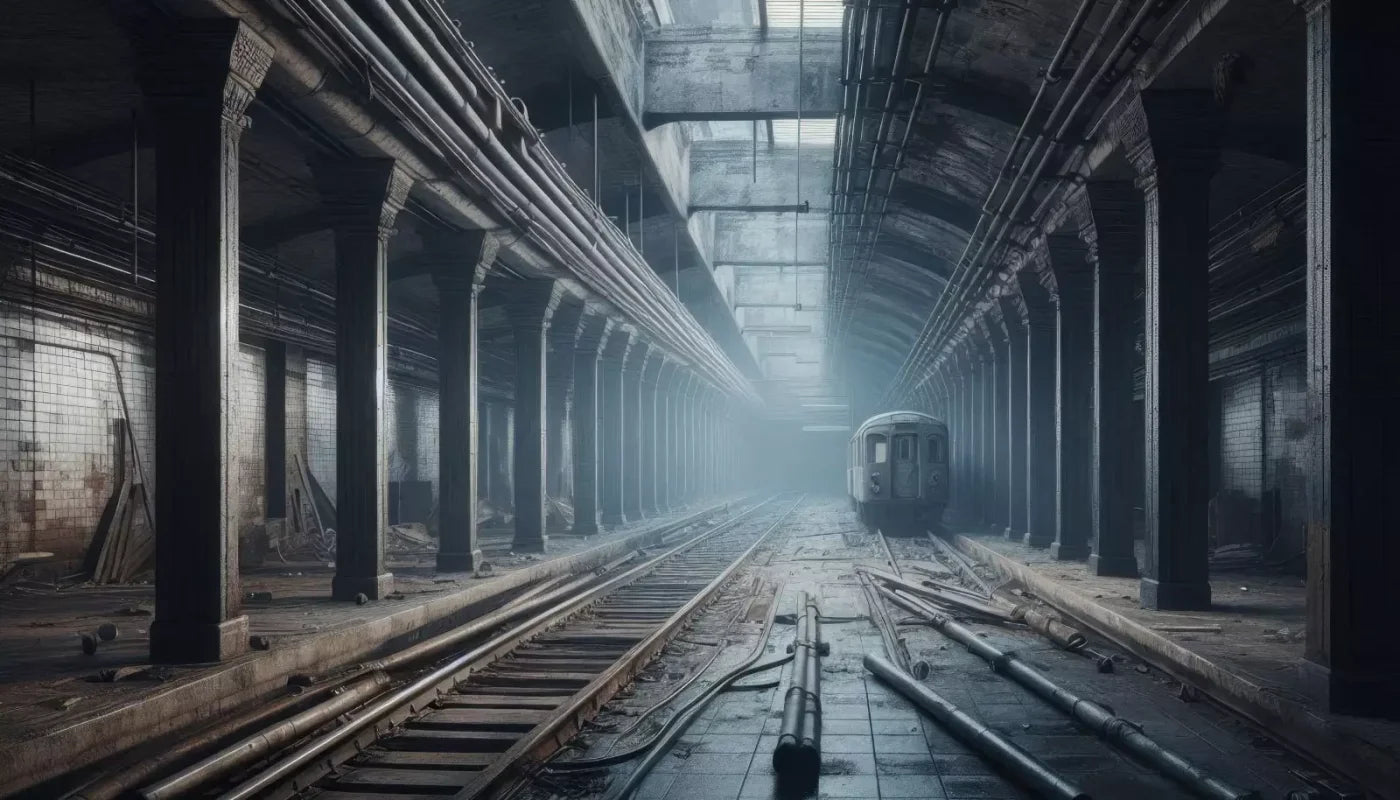 Abandoned Subway 14’X8’ Ultracloth (168 X 96 Inch) Backdrop