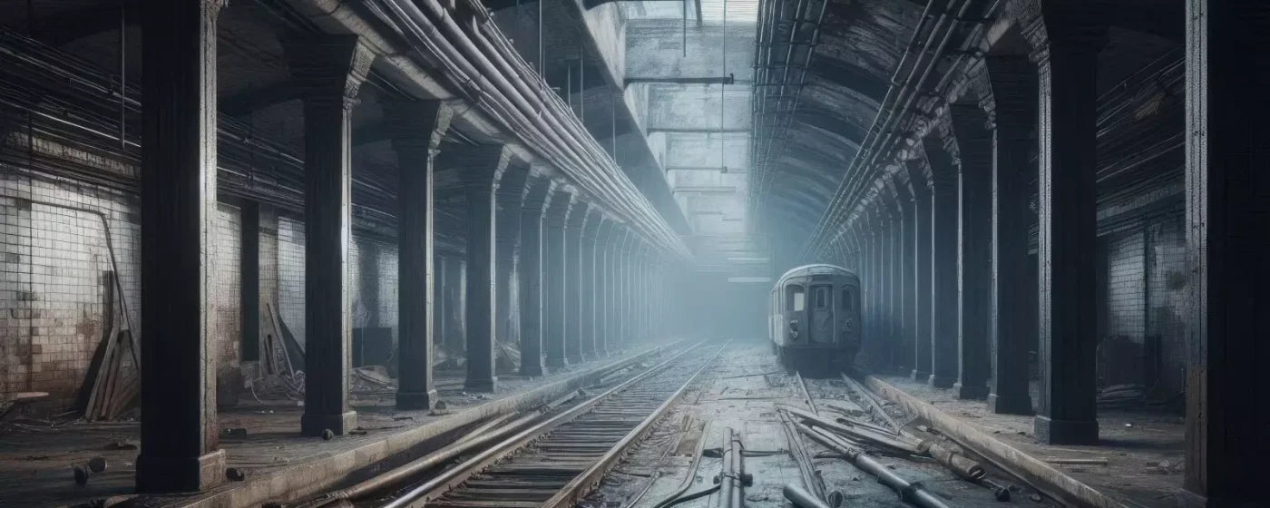 Abandoned Subway 20’X8’ Ultracloth (240 X 96 Inch) Backdrop