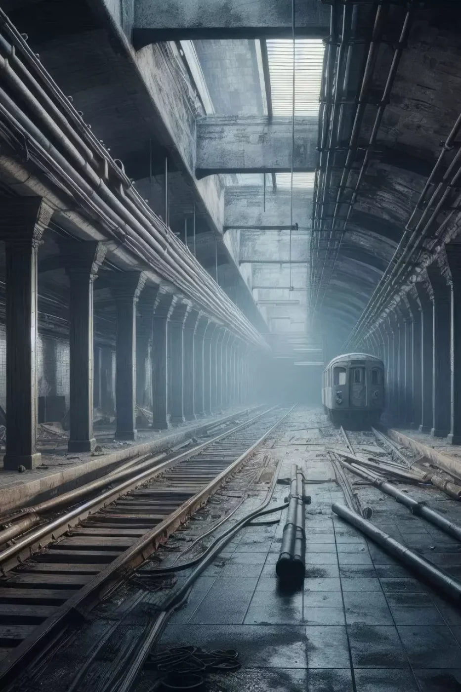 Abandoned Subway 8’X12’ Ultracloth (96 X 144 Inch) Backdrop