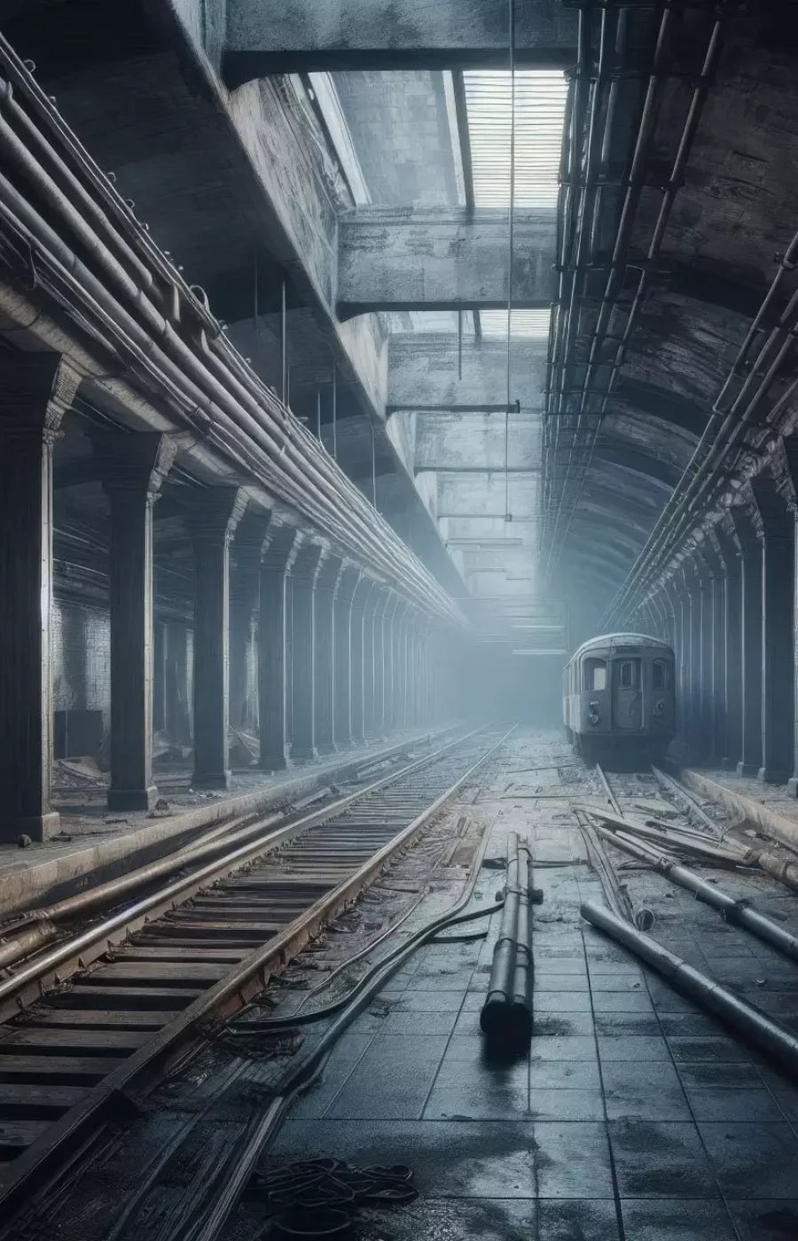 Abandoned Subway 9’X14’ Ultracloth (108 X 168 Inch) Backdrop