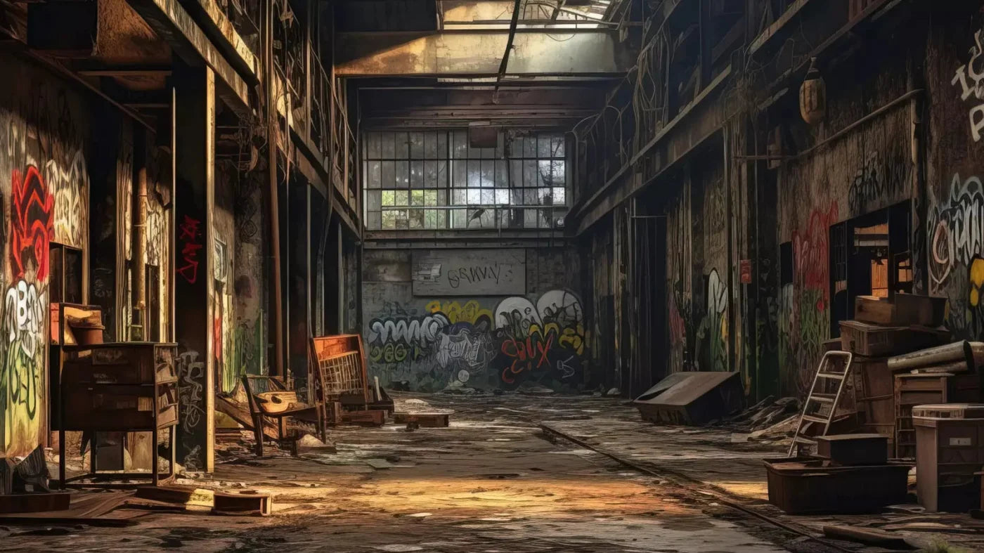 Abandoned Warehouse I 14X8 Ultracloth ( 168 X 96 Inch ) Backdrop