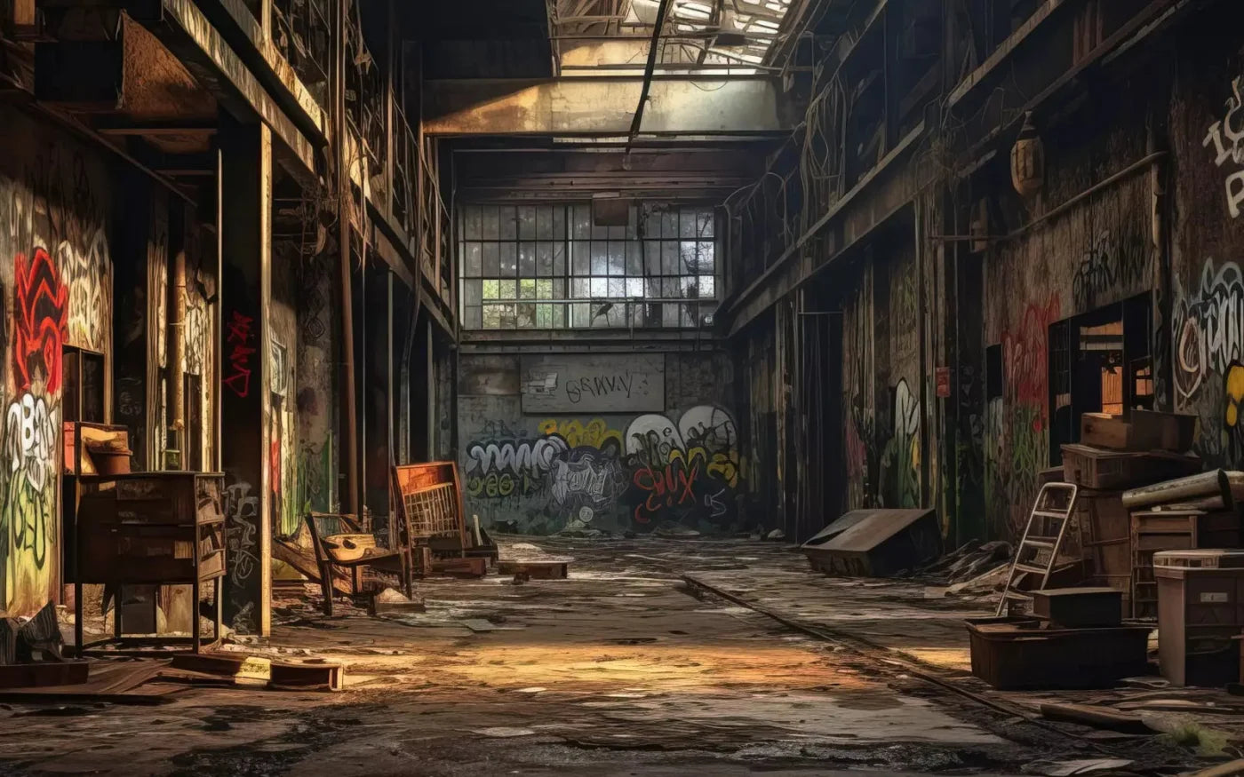 Abandoned Warehouse I 14X9 Ultracloth ( 168 X 108 Inch ) Backdrop