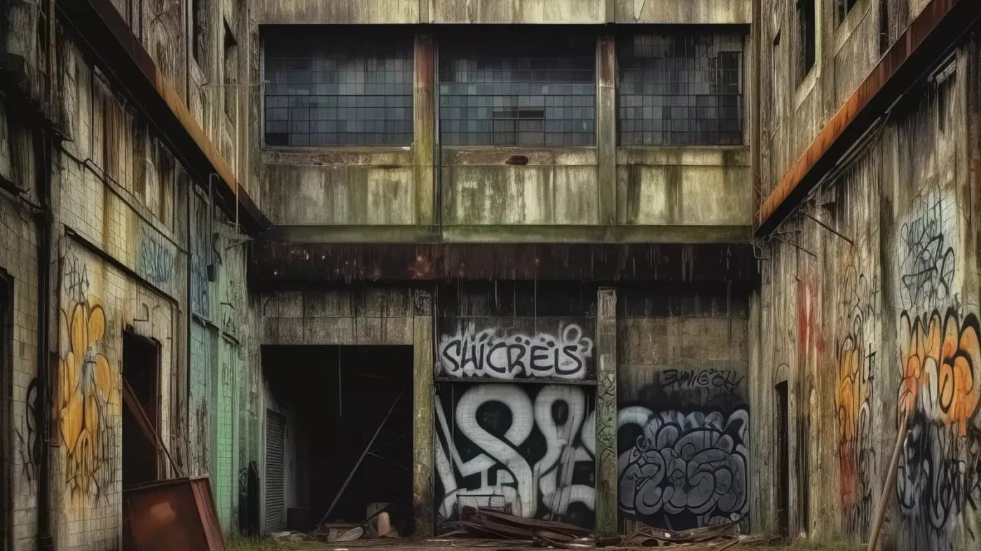 Abandoned Warehouse Ii 14X8 Ultracloth ( 168 X 96 Inch ) Backdrop