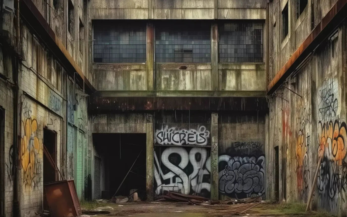 Abandoned Warehouse Ii 14X9 Ultracloth ( 168 X 108 Inch ) Backdrop
