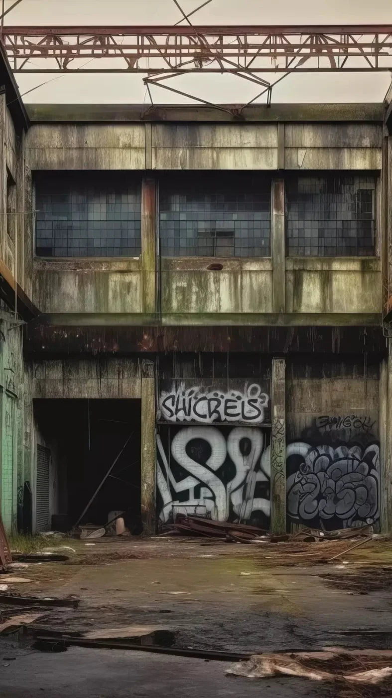 Abandoned Warehouse Ii 8X14 Ultracloth ( 96 X 168 Inch ) Backdrop