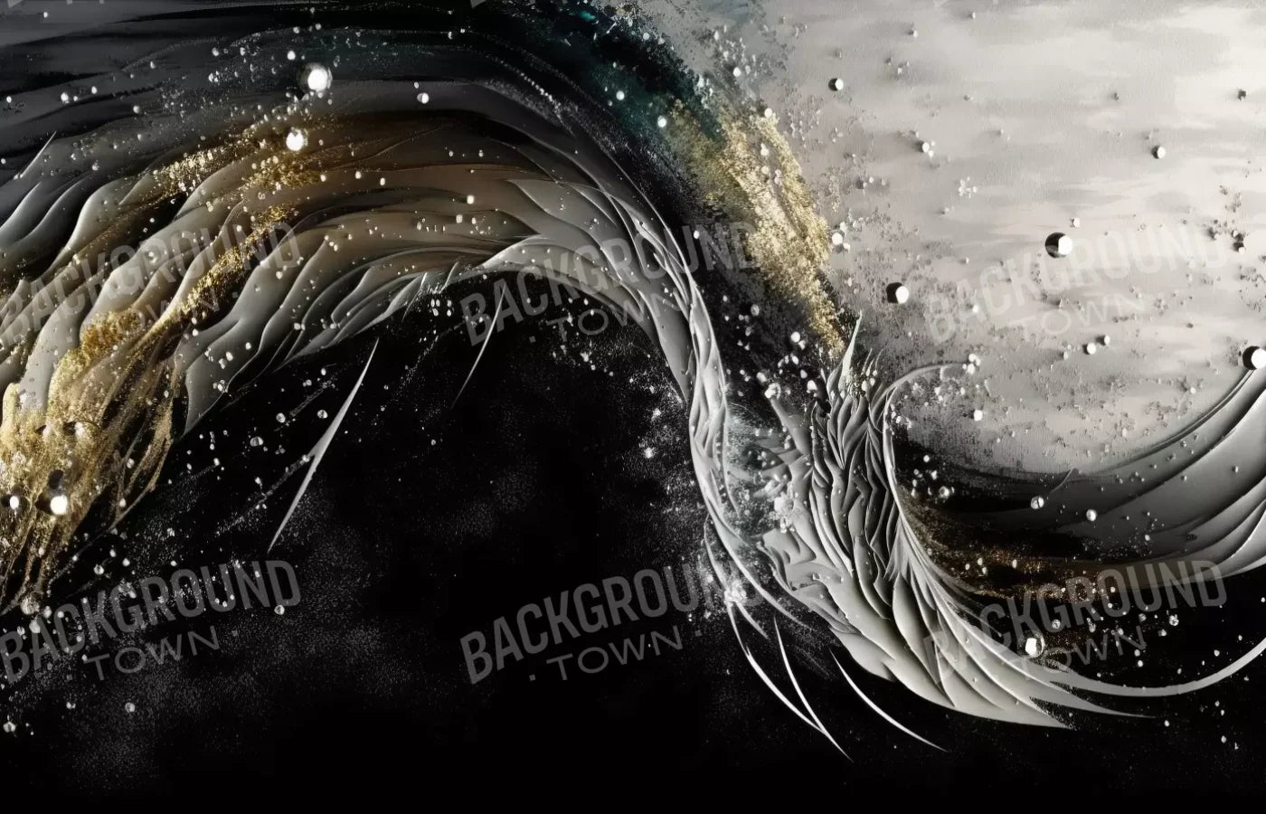 Abstract In Gold And Black H 12X8 Ultracloth ( 144 X 96 Inch ) Backdrop