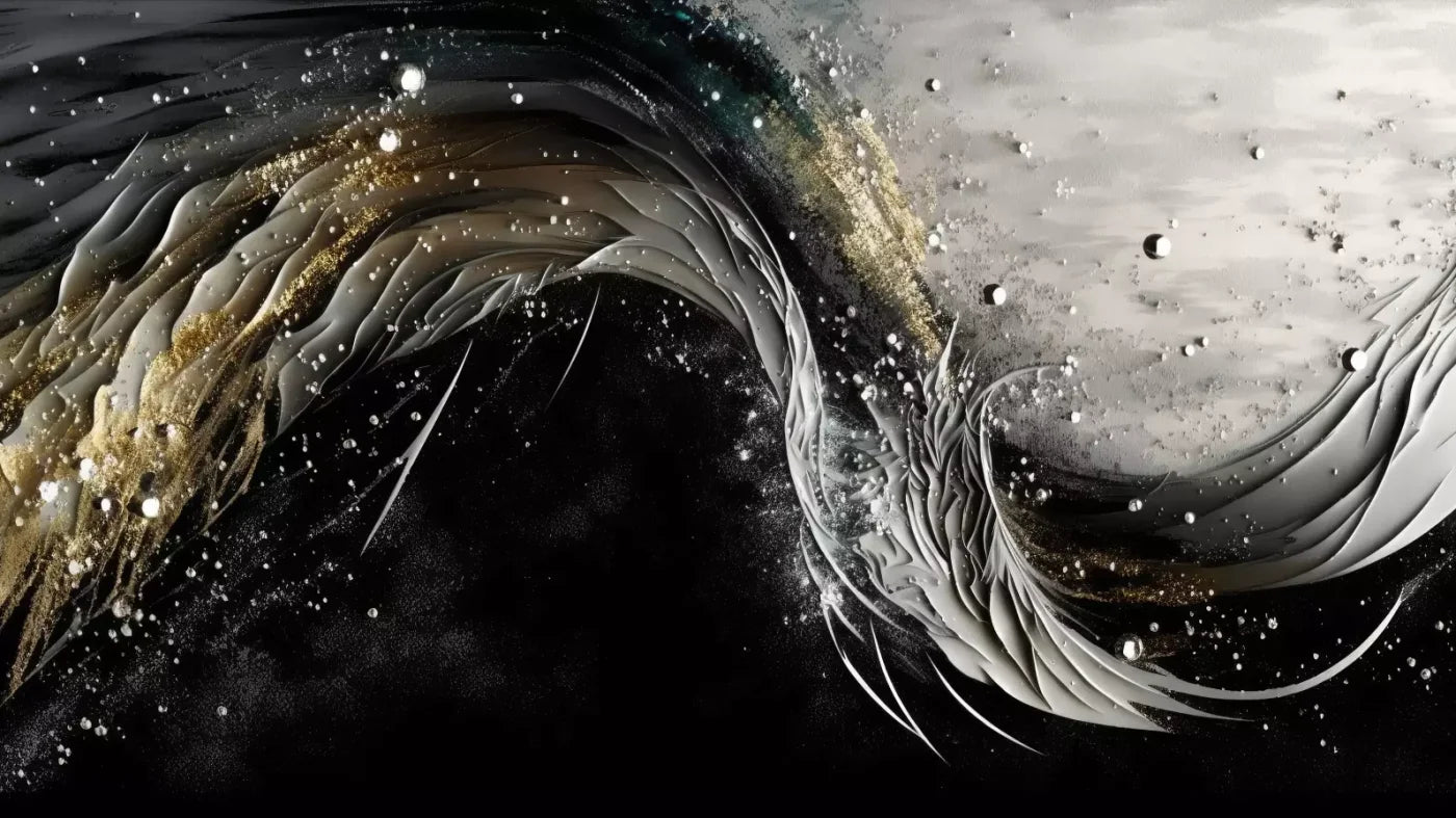 Abstract In Gold And Black H 14X8 Ultracloth ( 168 X 96 Inch ) Backdrop