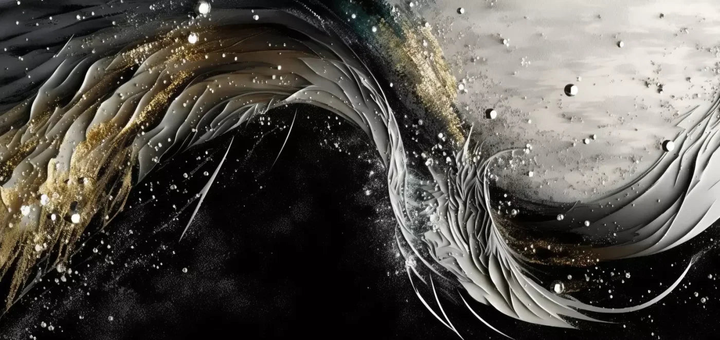 Abstract In Gold And Black H 16X8 Ultracloth ( 192 X 96 Inch ) Backdrop