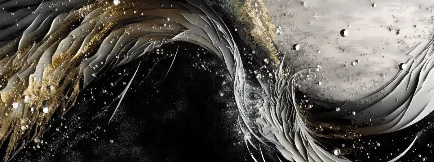 Abstract In Gold And Black H 20X8 Ultracloth ( 240 X 96 Inch ) Backdrop