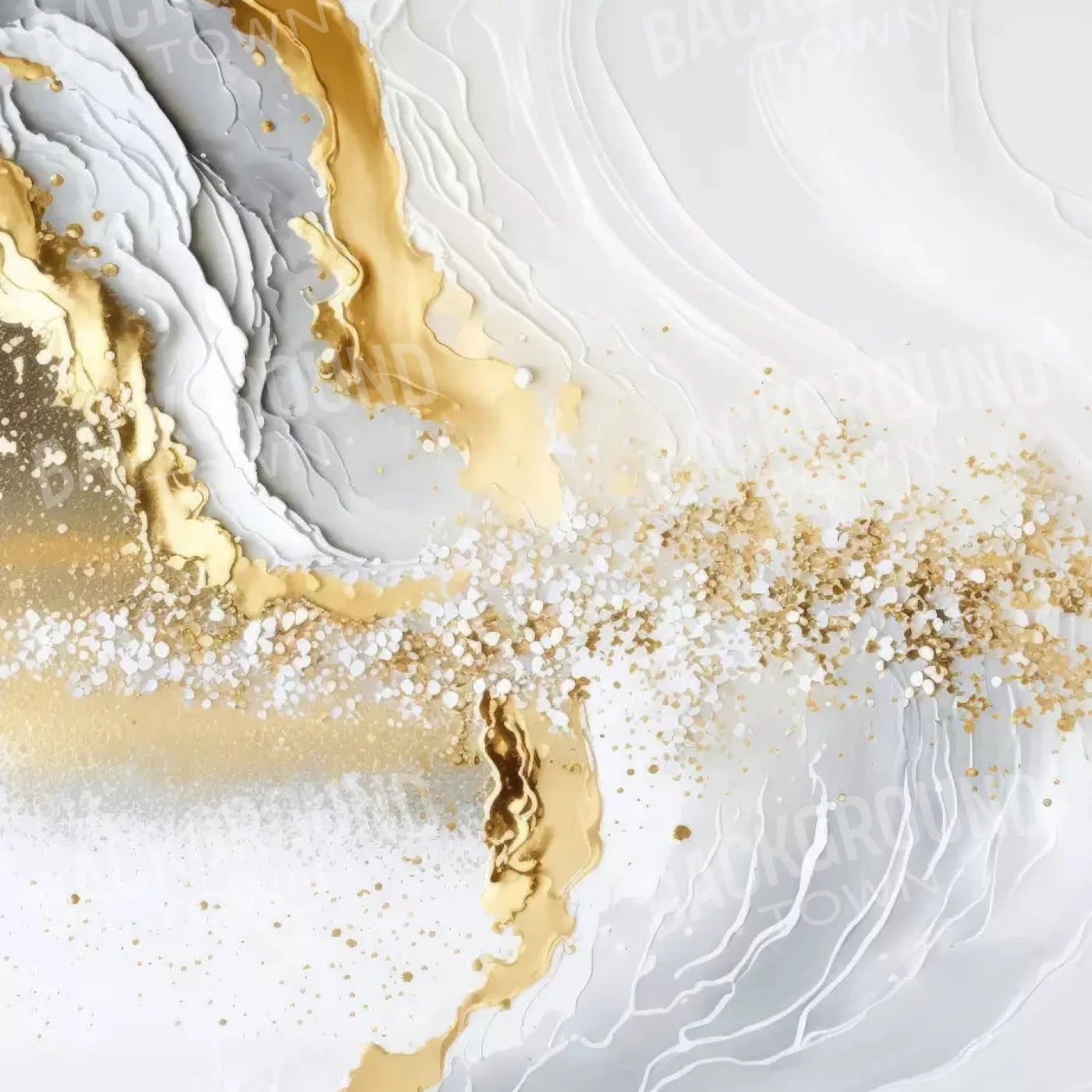 Abstract In Gold And White H 10X10 Ultracloth ( 120 X Inch ) Backdrop