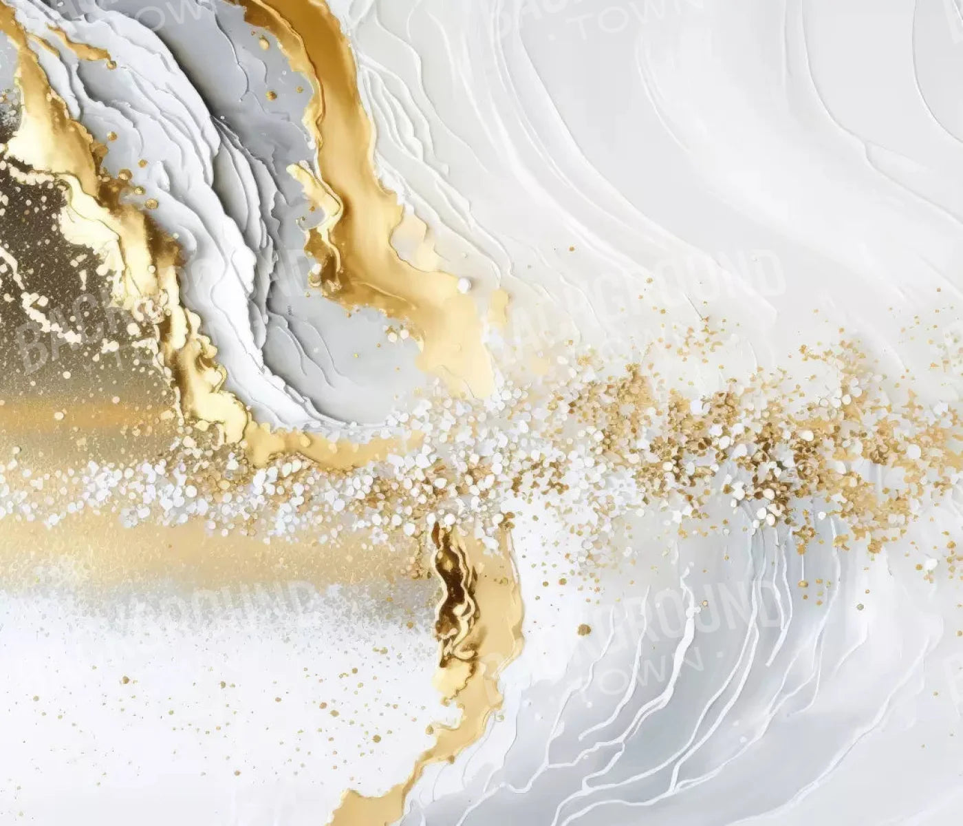 Abstract In Gold And White H 12X10 Ultracloth ( 144 X 120 Inch ) Backdrop