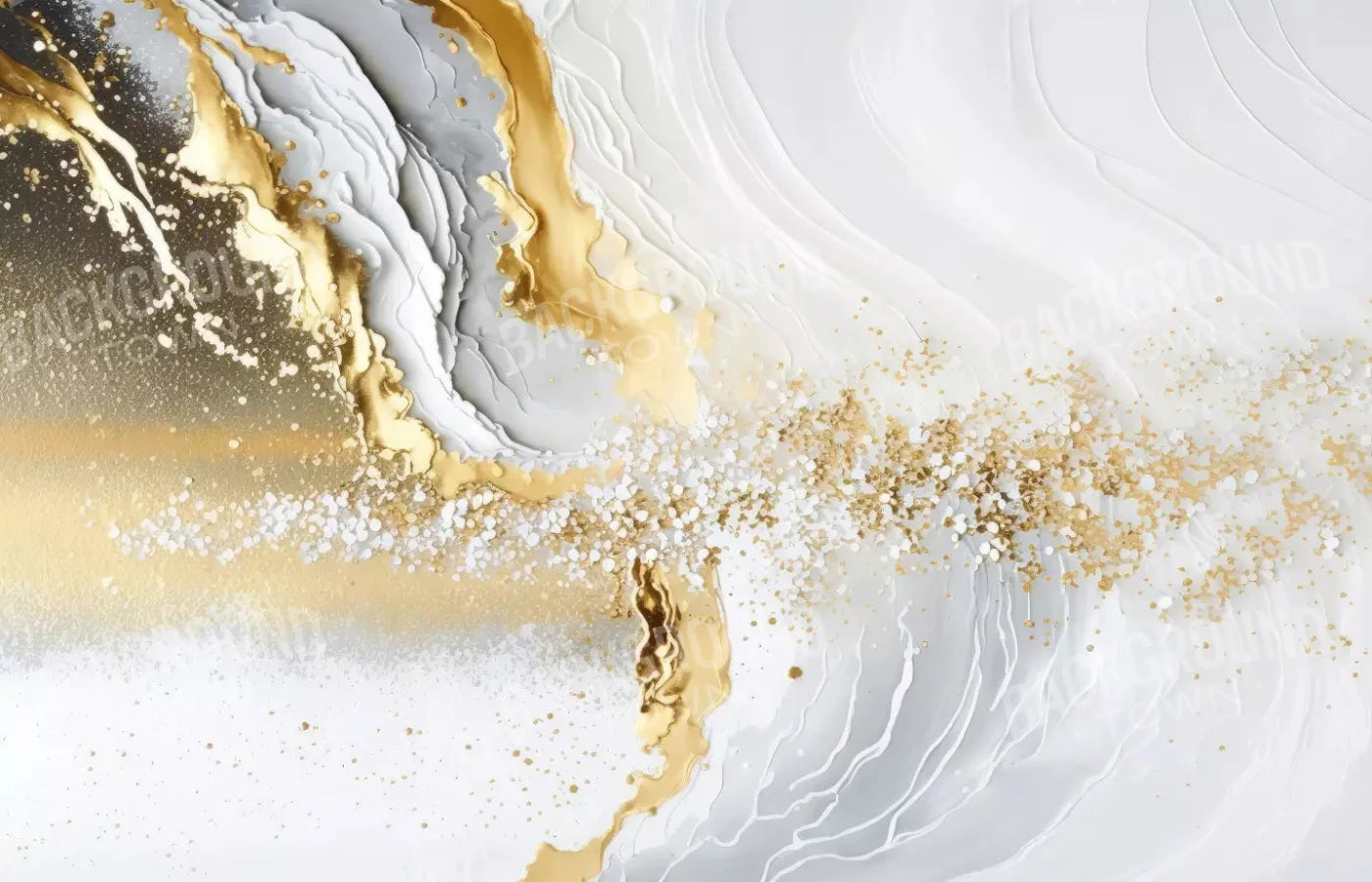 Abstract In Gold And White H 12X8 Ultracloth ( 144 X 96 Inch ) Backdrop