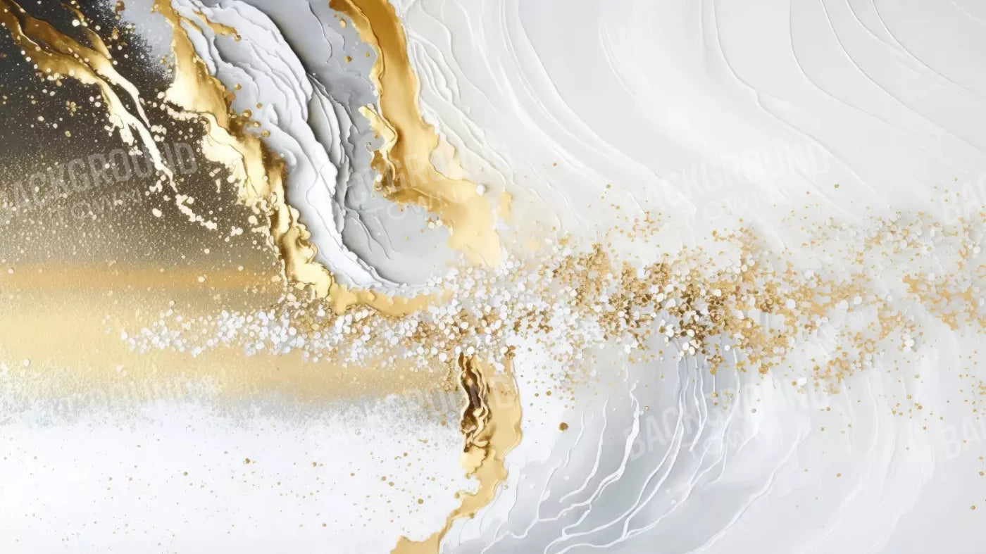Abstract In Gold And White H 14X8 Ultracloth ( 168 X 96 Inch ) Backdrop