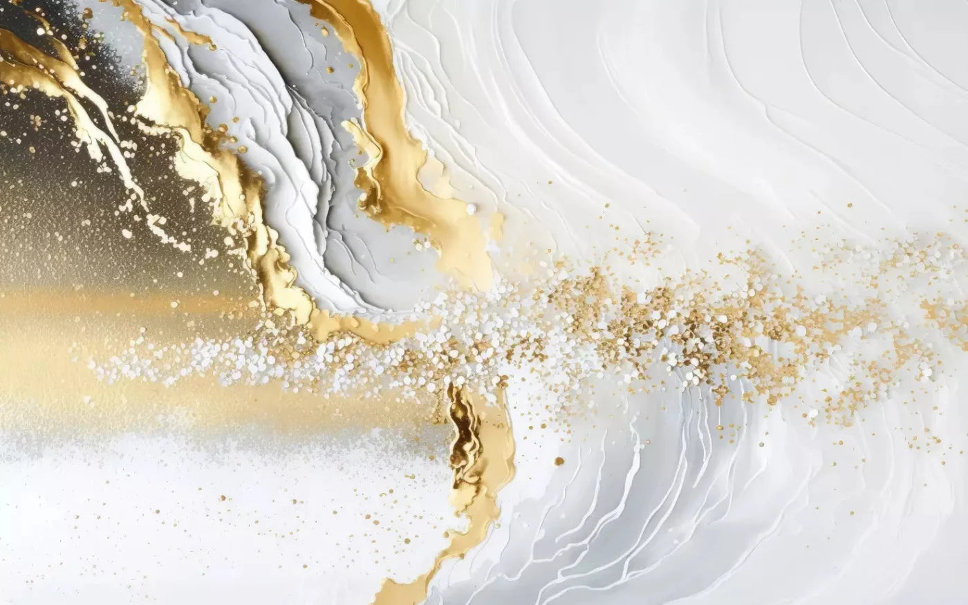 Abstract In Gold And White H 14X9 Ultracloth ( 168 X 108 Inch ) Backdrop