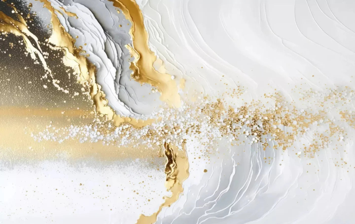 Abstract In Gold And White H 16X10 Ultracloth ( 192 X 120 Inch ) Backdrop