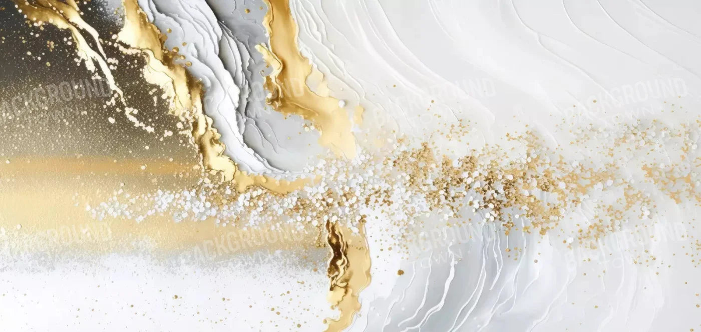 Abstract In Gold And White H 16X8 Ultracloth ( 192 X 96 Inch ) Backdrop