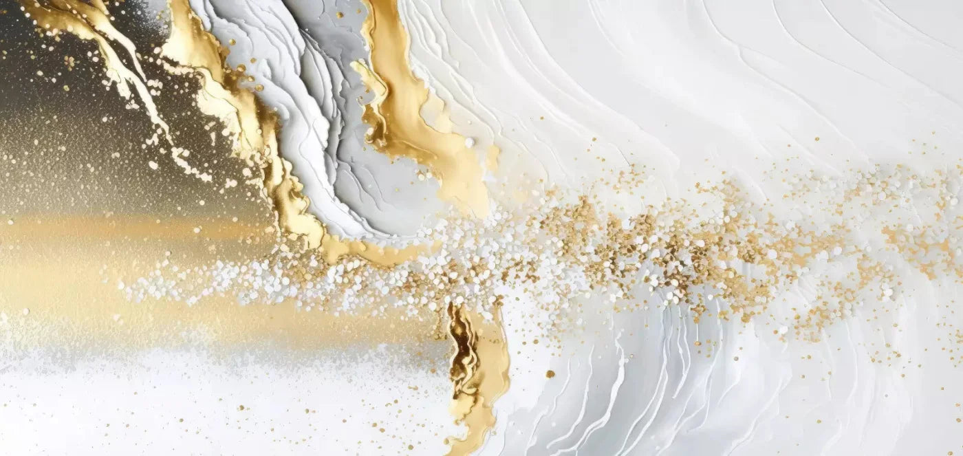 Abstract In Gold And White H 16X8 Ultracloth ( 192 X 96 Inch ) Backdrop