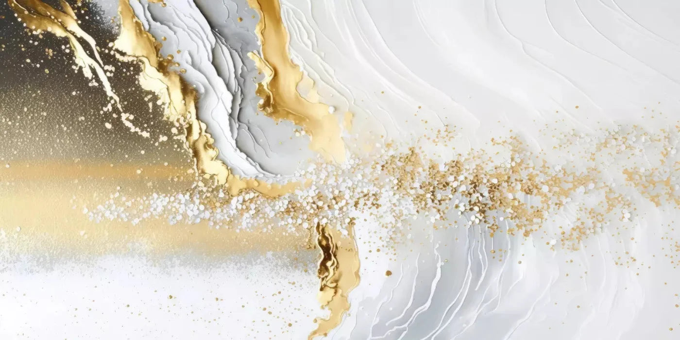 Abstract In Gold And White H 20X10 Ultracloth ( 240 X 120 Inch ) Backdrop