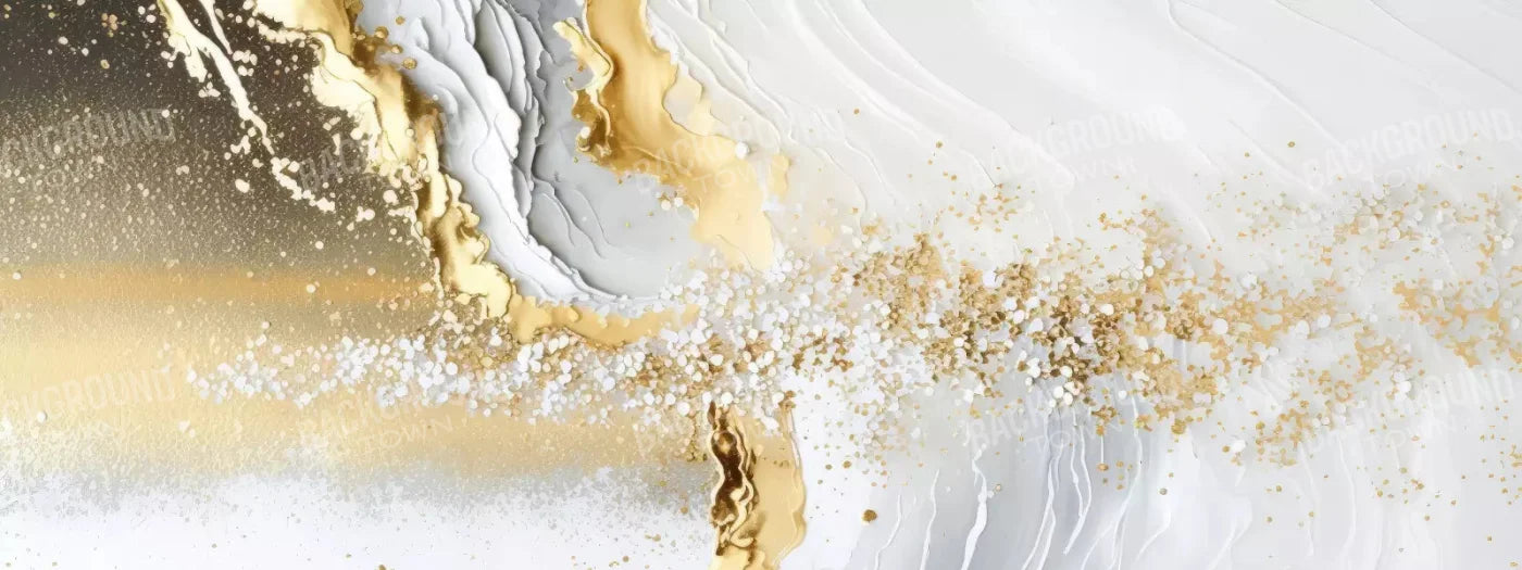 Abstract In Gold And White H 20X8 Ultracloth ( 240 X 96 Inch ) Backdrop