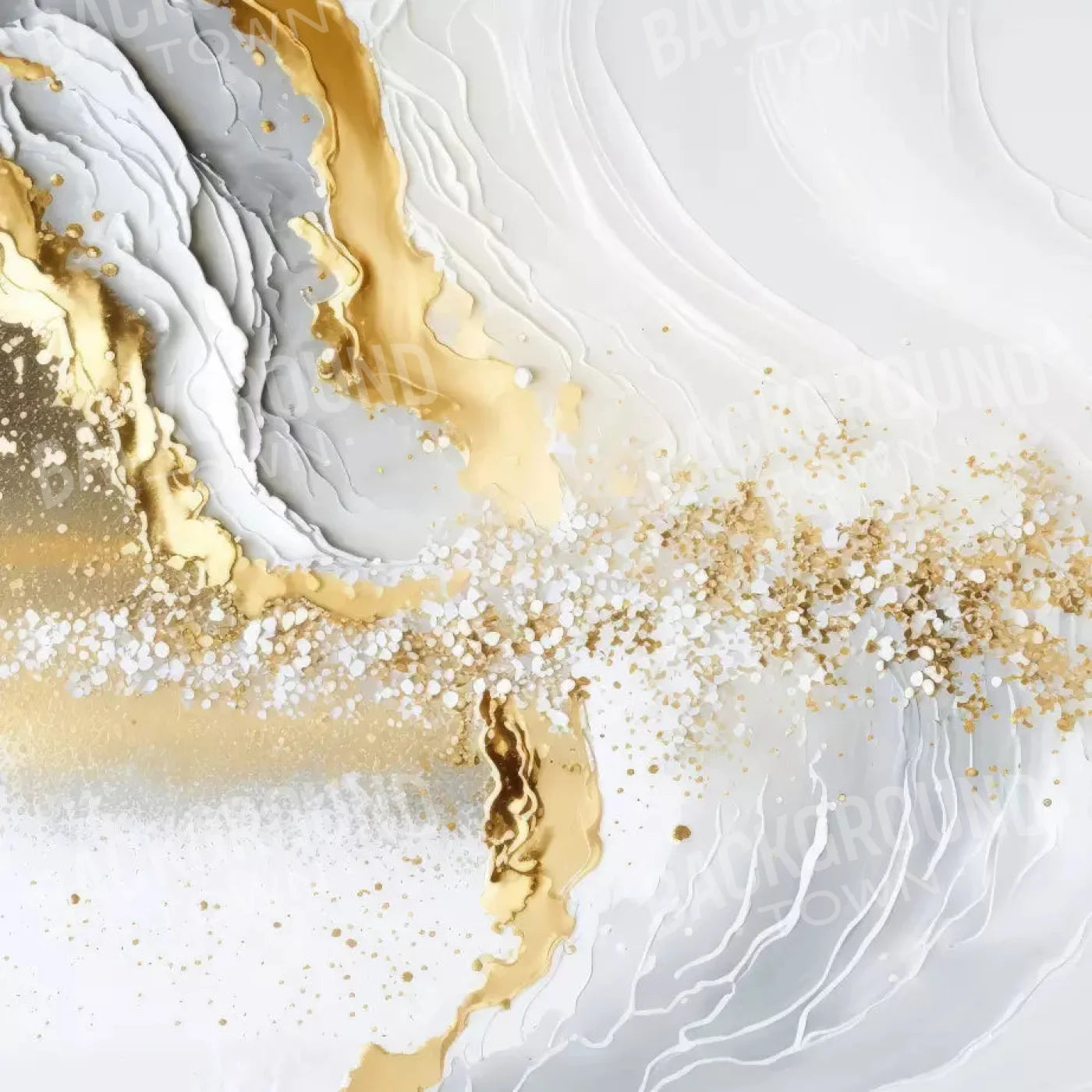 Abstract In Gold And White H 8X8 Fleece ( 96 X Inch ) Backdrop