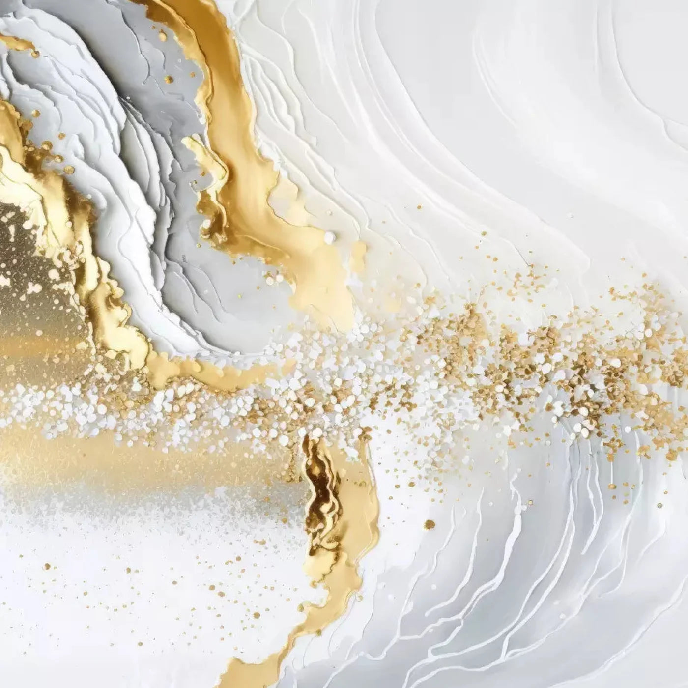Abstract In Gold And White H 8X8 Fleece ( 96 X Inch ) Backdrop