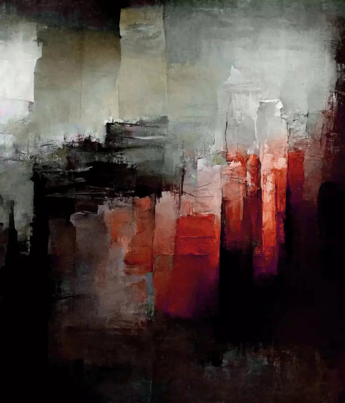 Abstract In Red 10X12 Ultracloth ( 120 X 144 Inch ) Backdrop