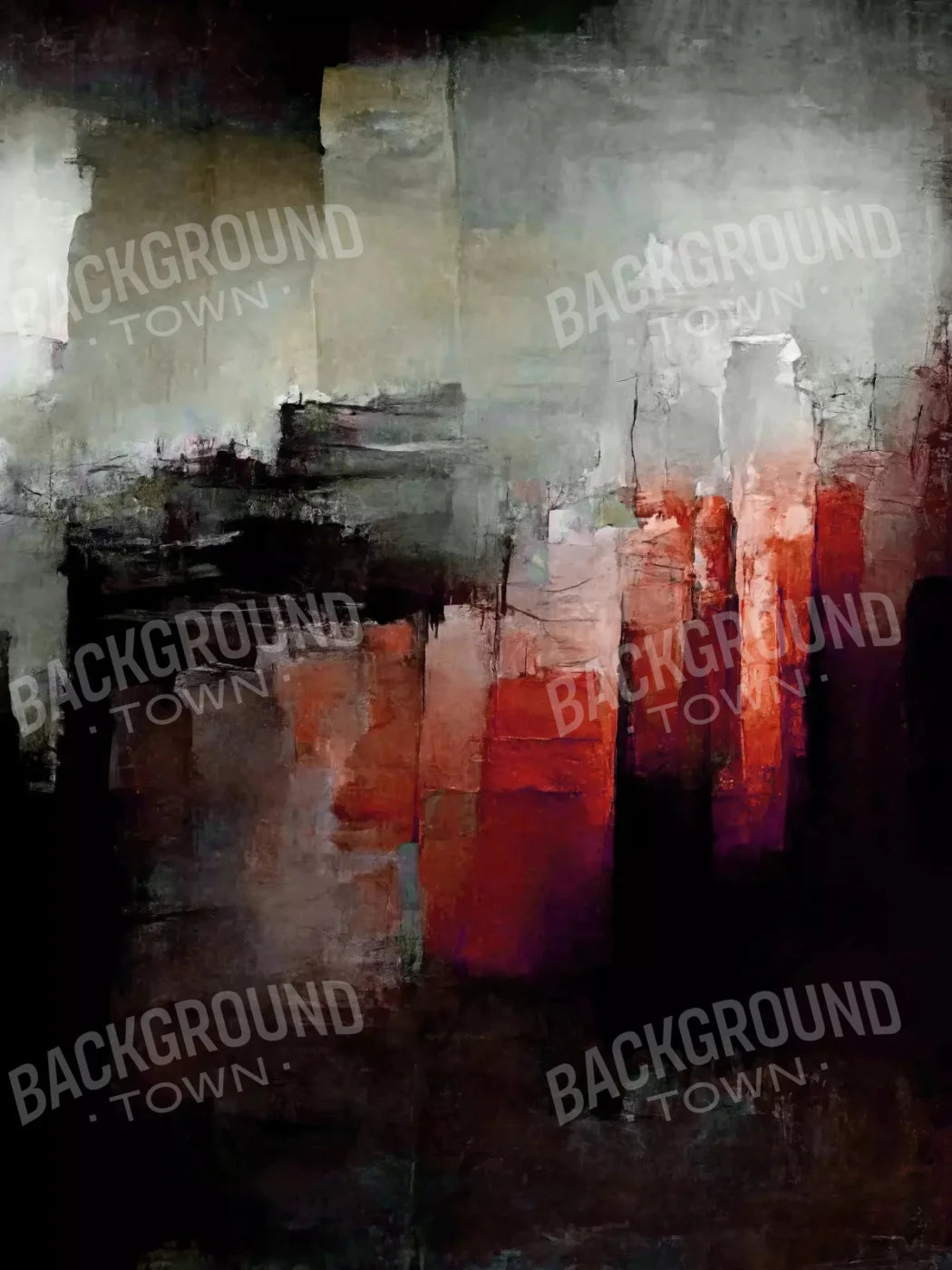 Abstract In Red 5X68 Fleece ( 60 X 80 Inch ) Backdrop