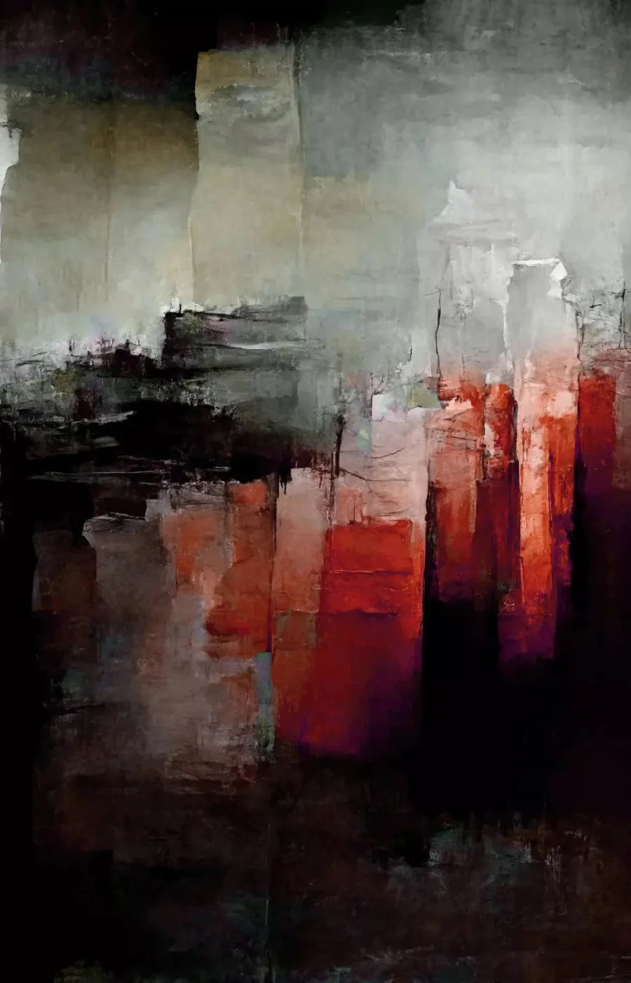 Abstract In Red 8X12 Ultracloth ( 96 X 144 Inch ) Backdrop