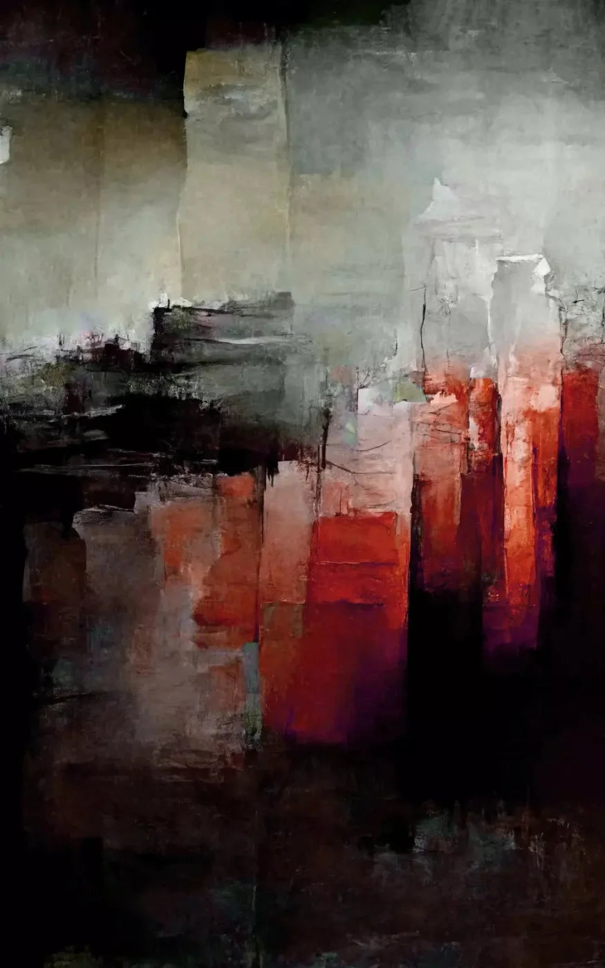 Abstract In Red 9X14 Ultracloth ( 108 X 168 Inch ) Backdrop