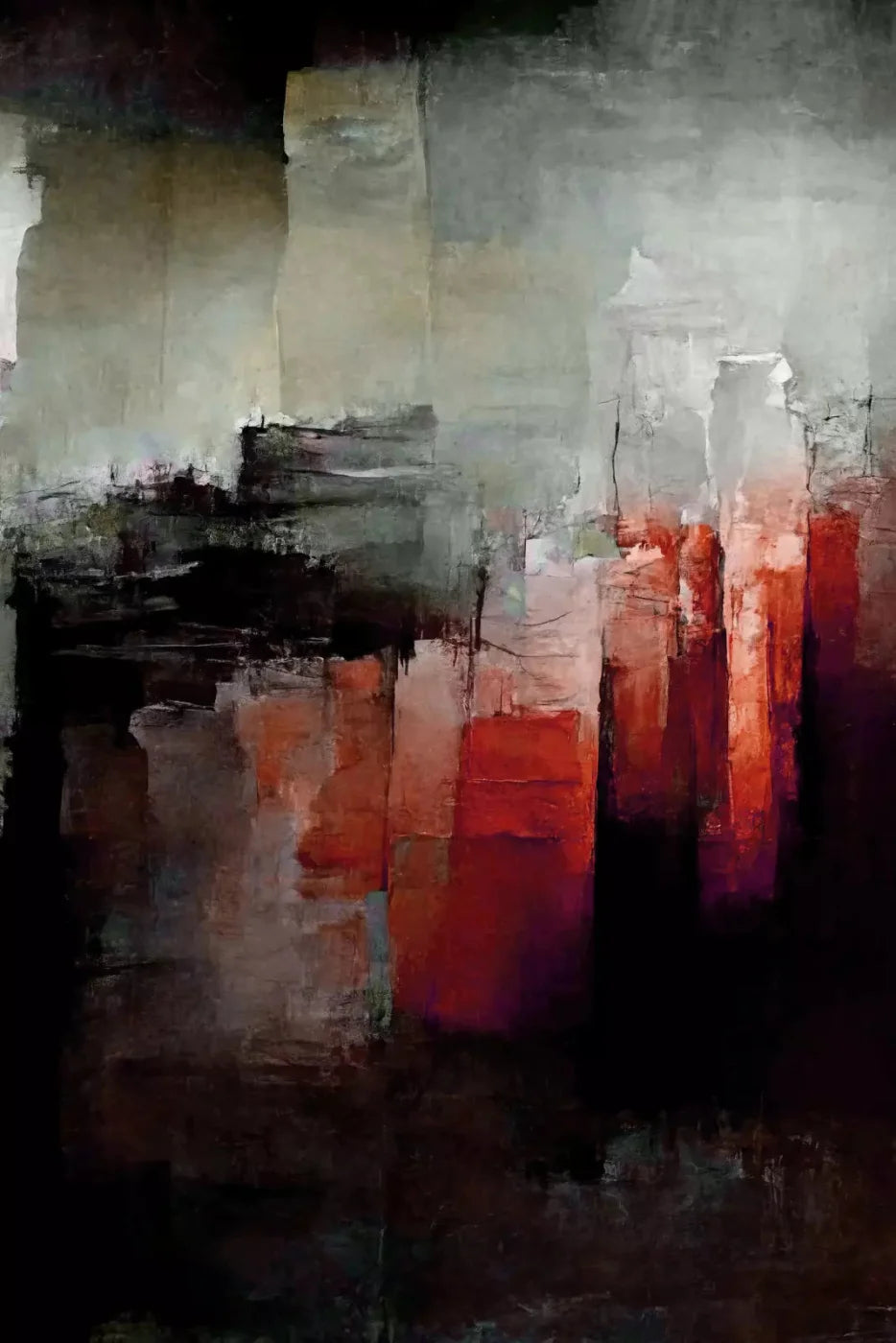 Abstract In Red 5X76 For Lvl Up Backdrop System ( 60 X 90 Inch )