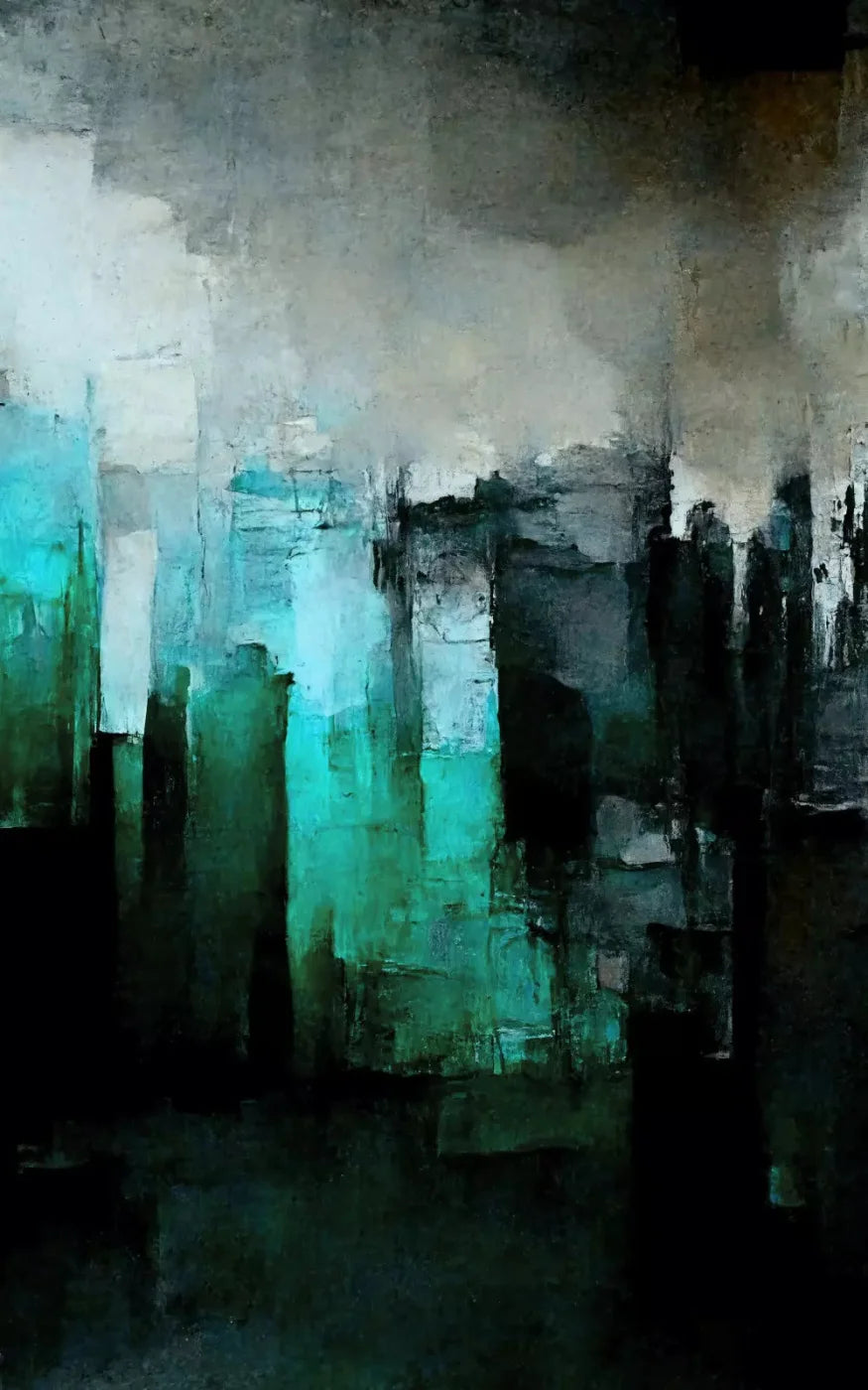 Abstract In Green 9X14 Ultracloth ( 108 X 168 Inch ) Backdrop