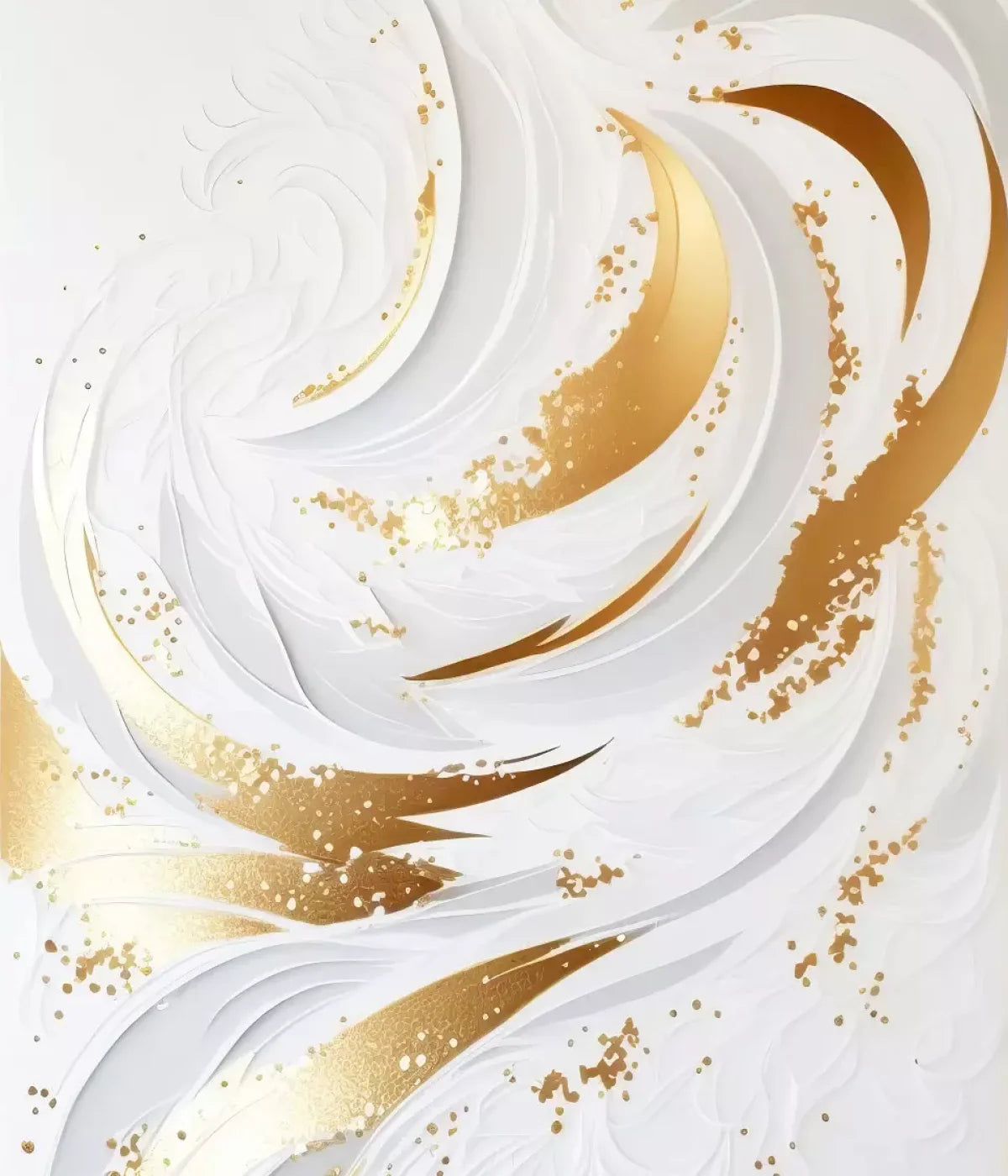 Abstract Swirl In White And Gold 10X12 Ultracloth ( 120 X 144 Inch ) Backdrop