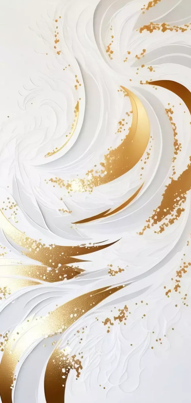 Abstract Swirl In White And Gold 8X16 Ultracloth ( 96 X 192 Inch ) Backdrop